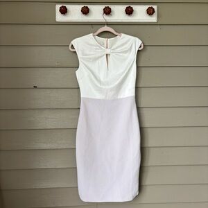 Ted Baker White and grey Sheath Dress small